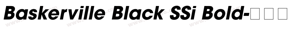 Baskerville Black SSi Bold字体转换